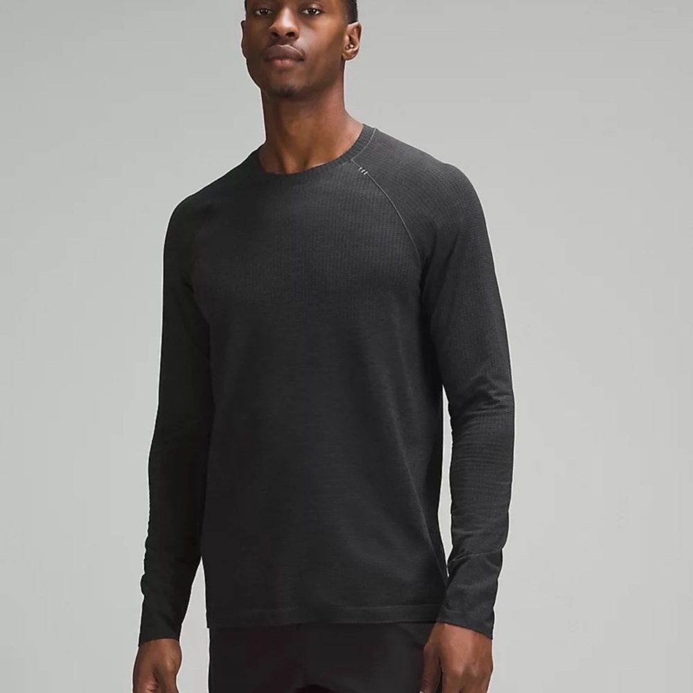 ❌sold❌ Lululemon Mens Metal Vent Tech Long Sleeve Shirt Graphite Grey Black